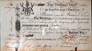 Hudsons Bay Company currency to fur traders 1820 Fort York (crop)