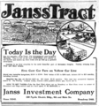 Janss Investment Company ad for Belvedere Heights, 19100717