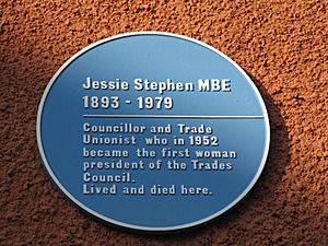 Jessie Stephen MBE blue plaque Bristol