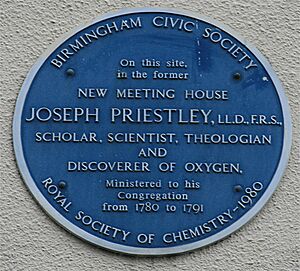 Joseph Priestley blue plaque