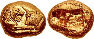 Kroisos. Circa 564-53-550-39 BC. AV Stater (16mm, 10.76 g). Heavy series. Sardes mint