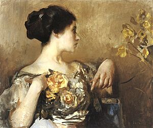 Lady with a corsage tarbell