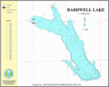 Lake Bardwell Depth Contour Map
