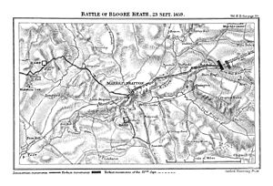 Map for Battle of Blore Heath by Ramsay
