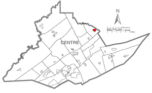 Location within Centre County