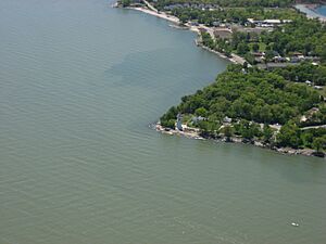 Marblehead and the lighthouse from the air