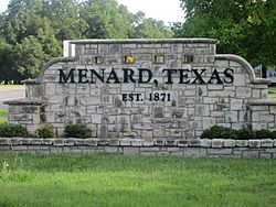 Menard welcome sign