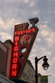 Neon sign for Foster's Bighorn Bar and Restaurant in Rio Vista, California LCCN2013633587