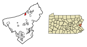 Location of Wind Gap in Northampton County, Pennsylvania.