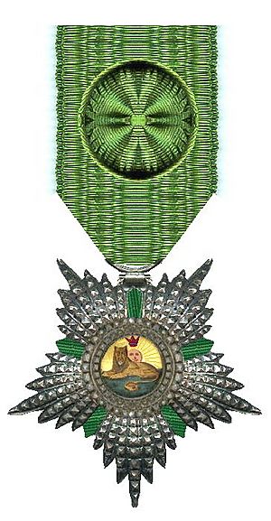 Officier in de Orde van de Leeuw en de Zon Iran rond 1900 Civiele Divisie