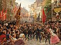 Otto Bache - Soldaternes hjemkomst til København i 1849