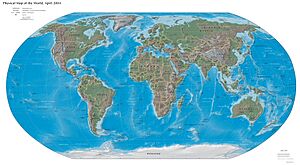 Physical World Map 2004-04-01