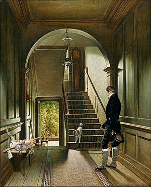 Pieter Christoffel Wonder - The Staircase of the London Residence of the Painter - Google Art Project