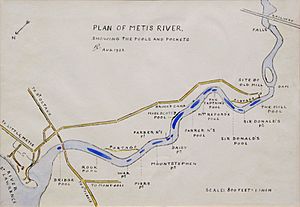 Plan de la riviere Mitis par Lady Aileen Roberts