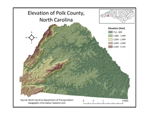 Polk nc elevation