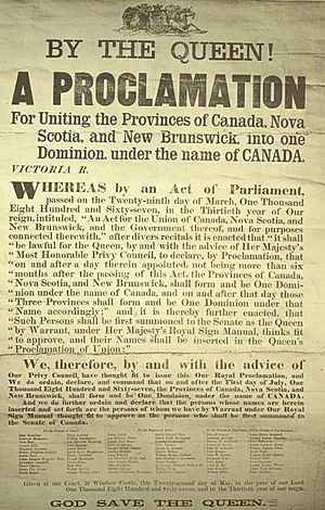 Proclamation Canadian Confederation