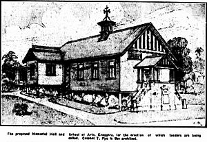 Proposed Enoggera Memorial Hall, 1925