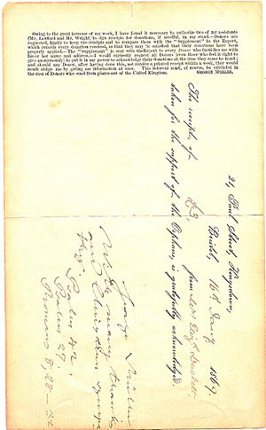 Receipt 16 January 1869
