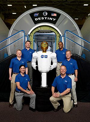 STS133 Crew and Robonaut2