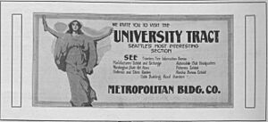 Seattle - University Tract (Metropolitan Tract) ad, 1915