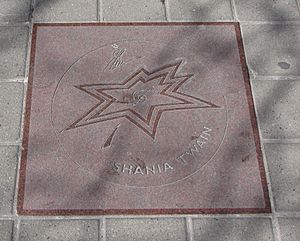 Shania Twain star on Walk of Fame