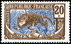 Stamp Middle Congo 1907 20c
