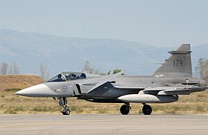 Swedish JAS-39 Gripen landing