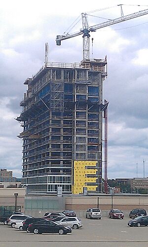 The Potawatomi Casino Hotel under construction