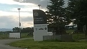 Timaru Airport sign