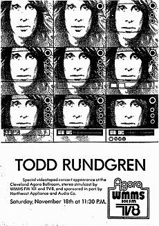 WMMS Todd Rundgren Simulcast - 1978 print ad