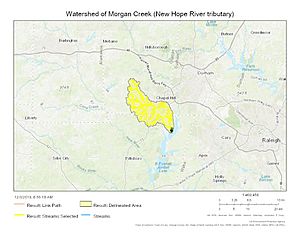 Watershed of Morgan Creek (New Hope River tributary)