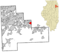 Will County Illinois incorporated and unincorporated areas Frankfort Square highlighted