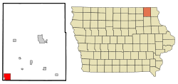 Location of Jackson Junction, Iowa