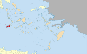 Location of Milos