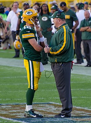 Aaron Rodgers and Mike McCarthy - San Francisco vs Green Bay 2012