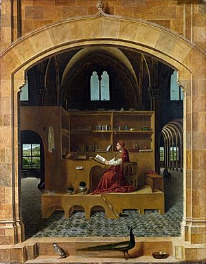 Antonello da Messina - St Jerome in his study - National Gallery London
