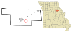 Location of Benton City, Missouri