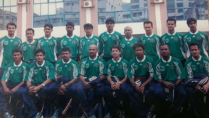 Bangladesh football team group photo during the 2005 SAFF Cup