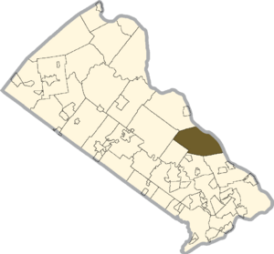 Location of Upper Makefield Township in Bucks County