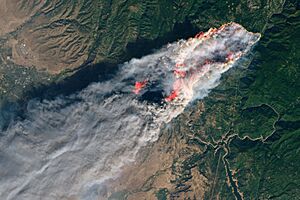 Camp Fire oli 2018312 Landsat