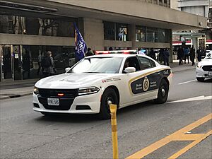 Canada Border Services Agency Dodge Charger in Ontario Special Olympics Law Enforcement Torch Run