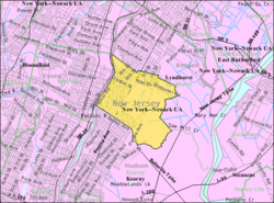 Census Bureau map of North Arlington, New Jersey
