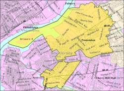 Census Bureau map of Pennsauken Township, New Jersey