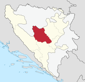 Location of Central Bosnia