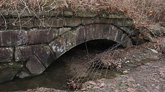 Cincinnati and Whitewater Canal Tunnel, Cleves portal, closeup.jpg