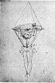 Conical Parachute, 1470s, British Museum Add. MSS 34,113, fol. 200v