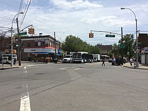The intersection of Corona Avenue, 108th Street, and 52nd Avenue