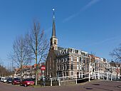 Delft, de Lutherse kerk in straatzicht RM11951 foto6 2016-03-13 11.55