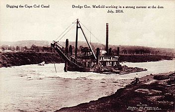 Digging the Cape Cod Canal -- Dredge Gov. Warfield