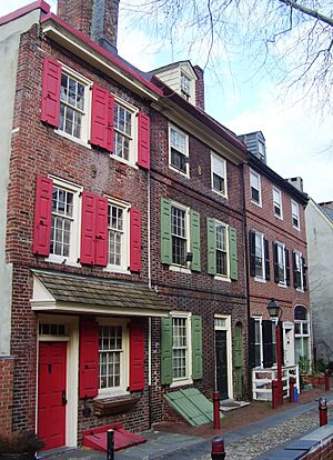 Elfreth's Alley north side near N. 2nd Street